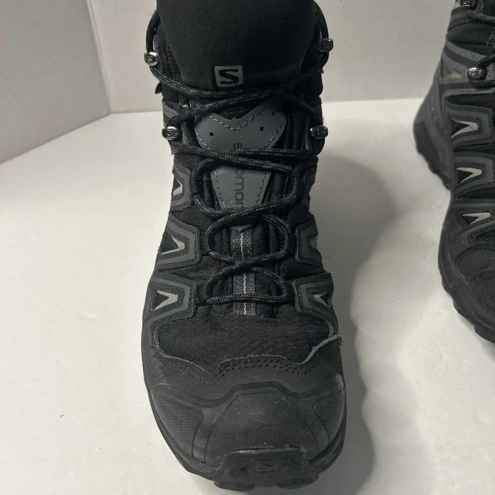 Salomon X Ultra Mid 2 Ortholite Contagrip  Gore-Tex Boots Black Mens US 8.5